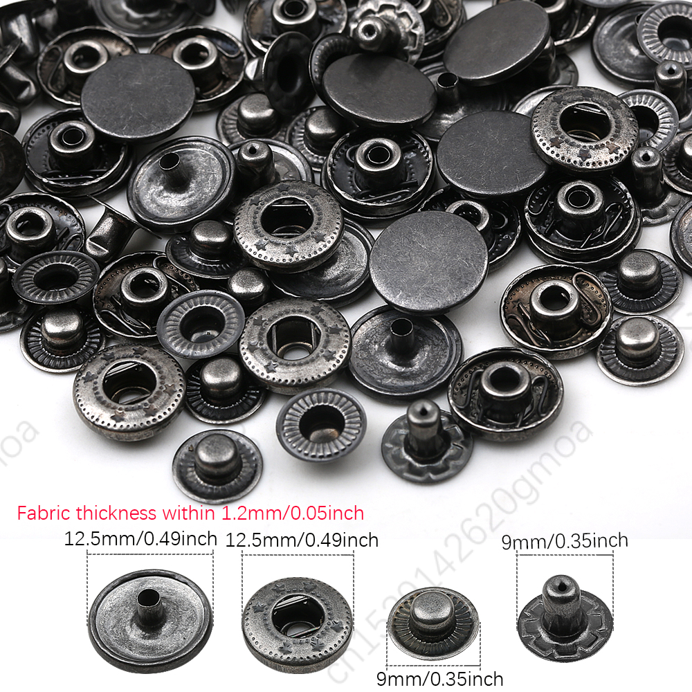 Neue Leder Druckknöpfe, 12,5mm schwer Pflicht schnappen Befestigungen, 14 Farben Leder Schnappt für Kleidung, jacken, Jeans Trägt, Armbinde: 20setzt / Pistole Farbe