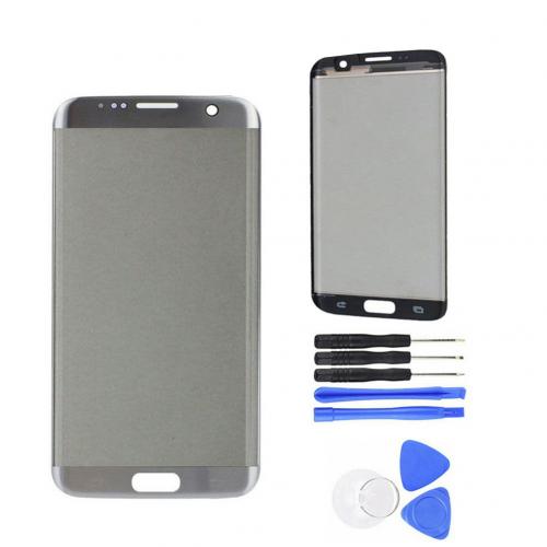 Pantalla LCD de repuesto para Samsung Galaxy S7 Edge G935, panel táctil exterior, cristal frontal: Silver