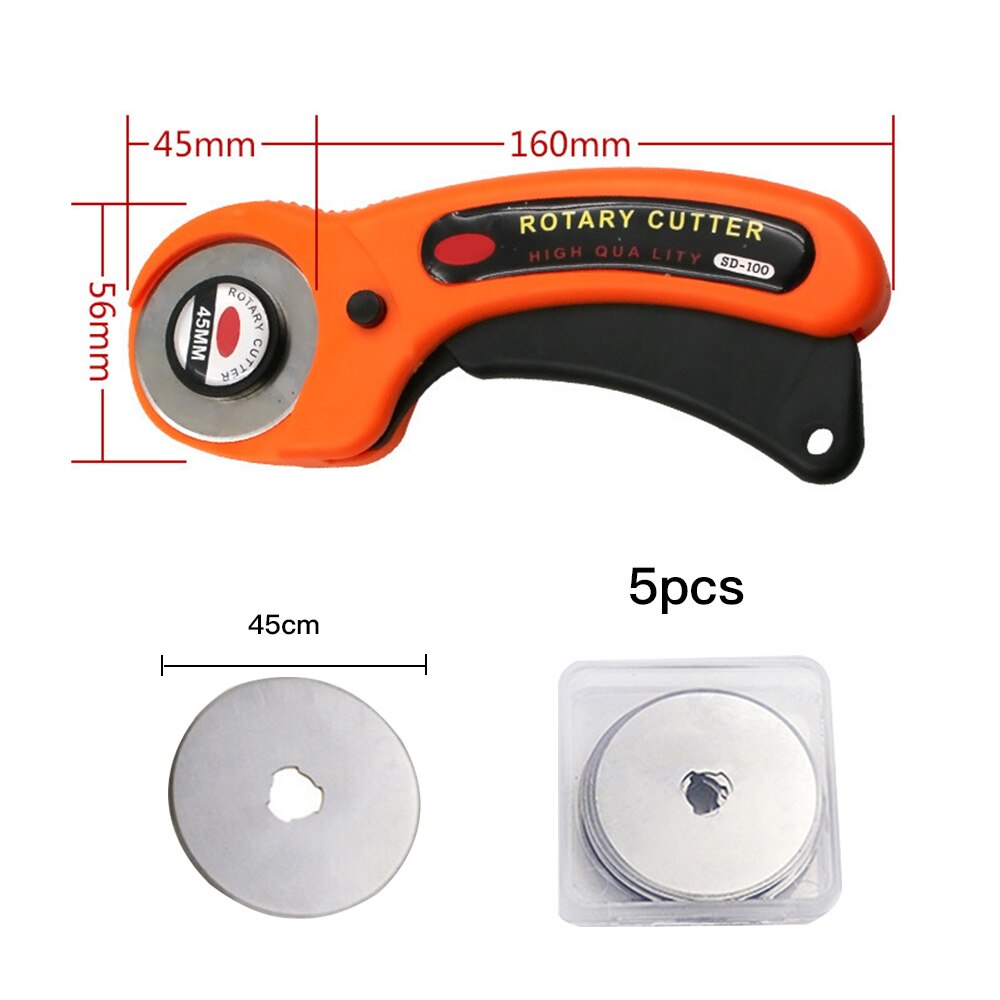 DIY 45mm Rotary Cutter Cutting Tool Leather Fabric Craft Circular Blade Cutter Patchwork Quilting Stitching Fit Cut For Garden