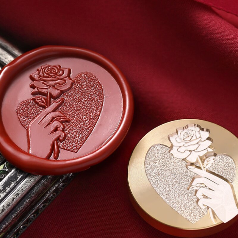 Wax Seal Stamp Retro Antique Sealing Wax Scrapbooking Stamp Head Metal Plant Seal Flower Craft Diy Wedding Decorative Invitation: 8