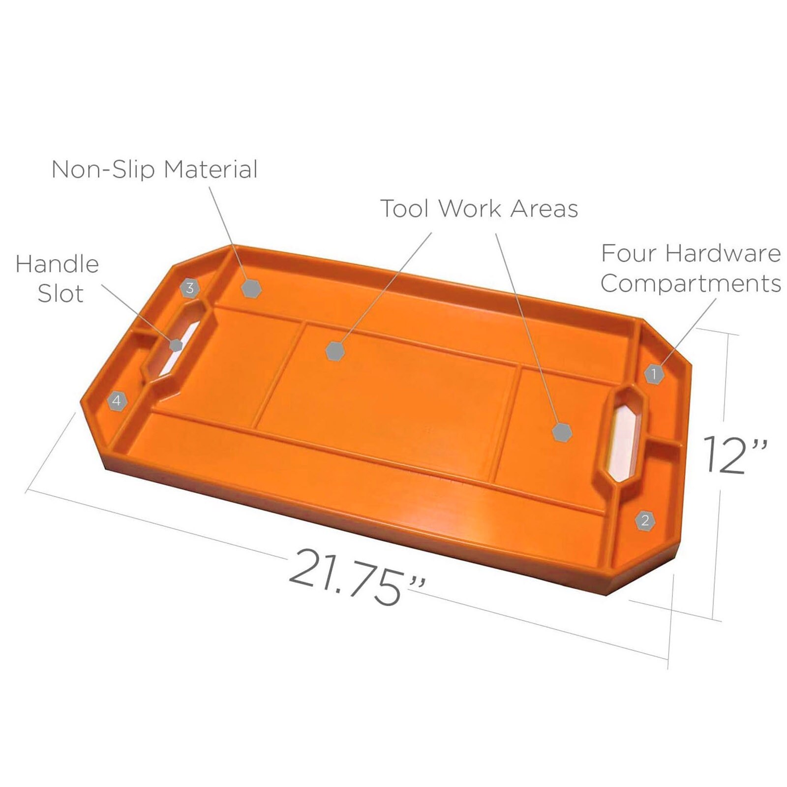 Automotive Non-slip Flexible Tool Holder Box Organizer Tray Nonslip Ultra Durabl Car Tools Storage Tray