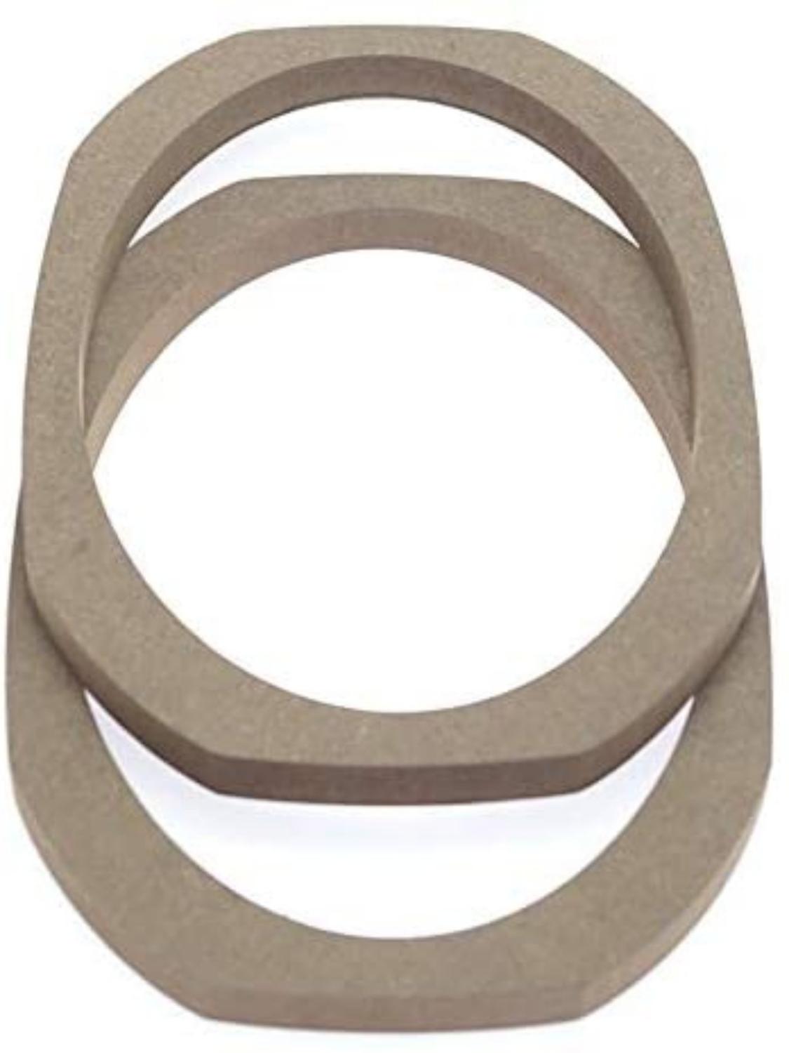 2 unids/set 6x9 Universal de coche/autobús/barco altavoz estéreo espaciador de madera anillo soporte titular adaptador de altavoz almohadillas