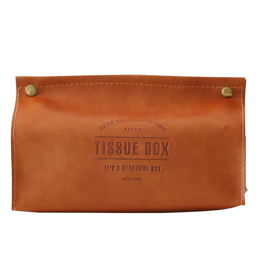 Waterdichte Tissue Doos Houder Creatieve Kunstleer Tissue Doos Papier Container Servet Storage Case Organizer Voor Home Office Auto: 03