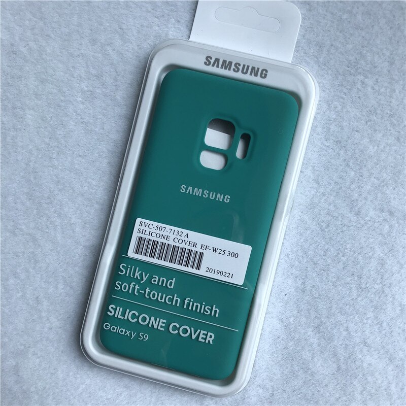 Funda Original de Samsung Galaxy S9 Plus funda de silicona líquida de tacto suave para Galaxy S9 S9 + Plus protección completa: For galaxy s9plus / green