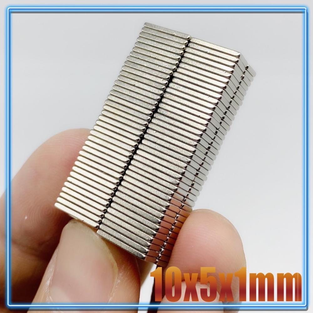 Imán Rectangular de 10x5x1, 10x5x2, bloque N35, permanente, superpotente, 10x5x1, 10x1, 10x5x5x2, 20/50/100/200 Uds.