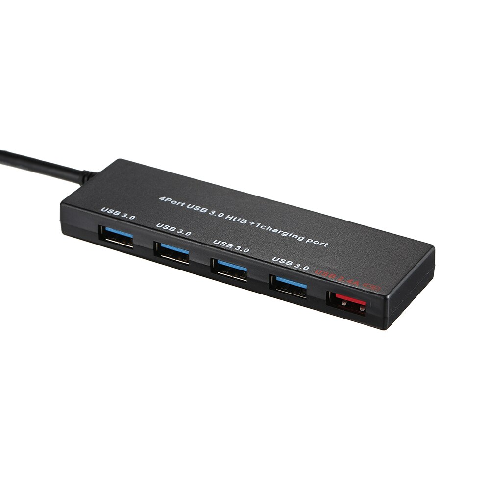 5 Ports USB Hub Super Speed Mini Portable USB 3.0 Hub 5Gbps Transfer Speed With Dedicated Charging Port 2.4A Port