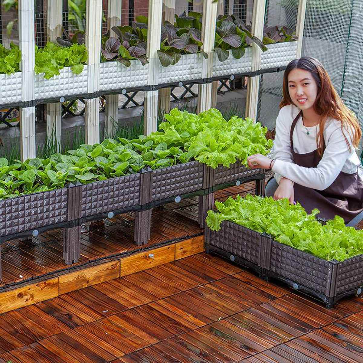 Nursery pots Raised Garden Bed for Vegetables Elevated Planter Box with Legs Outdoor Patio Flower Herb Container Gardenin