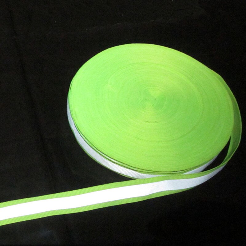 2 cmx 50m limegrøn reflekterende stof tape strip strip kant fletning trim sy til tøj taske bukser taske udendørs produkt