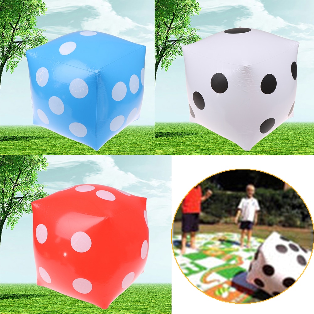 35cm gonfiabile Multi colore cubo di esplosione dadi giocattolo palcoscenico Prop gruppo strumento di gioco casinò Poker decorazioni per feste piscina giocattolo da spiaggia