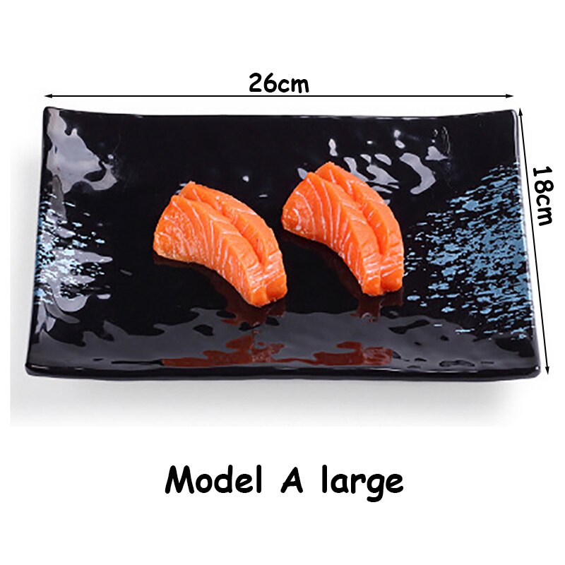 Japanske sushi tallerkener gryde måltid bakke julestel mad beholder plast fade bøf bakke fastfood fad køkkengrej: Model en stor