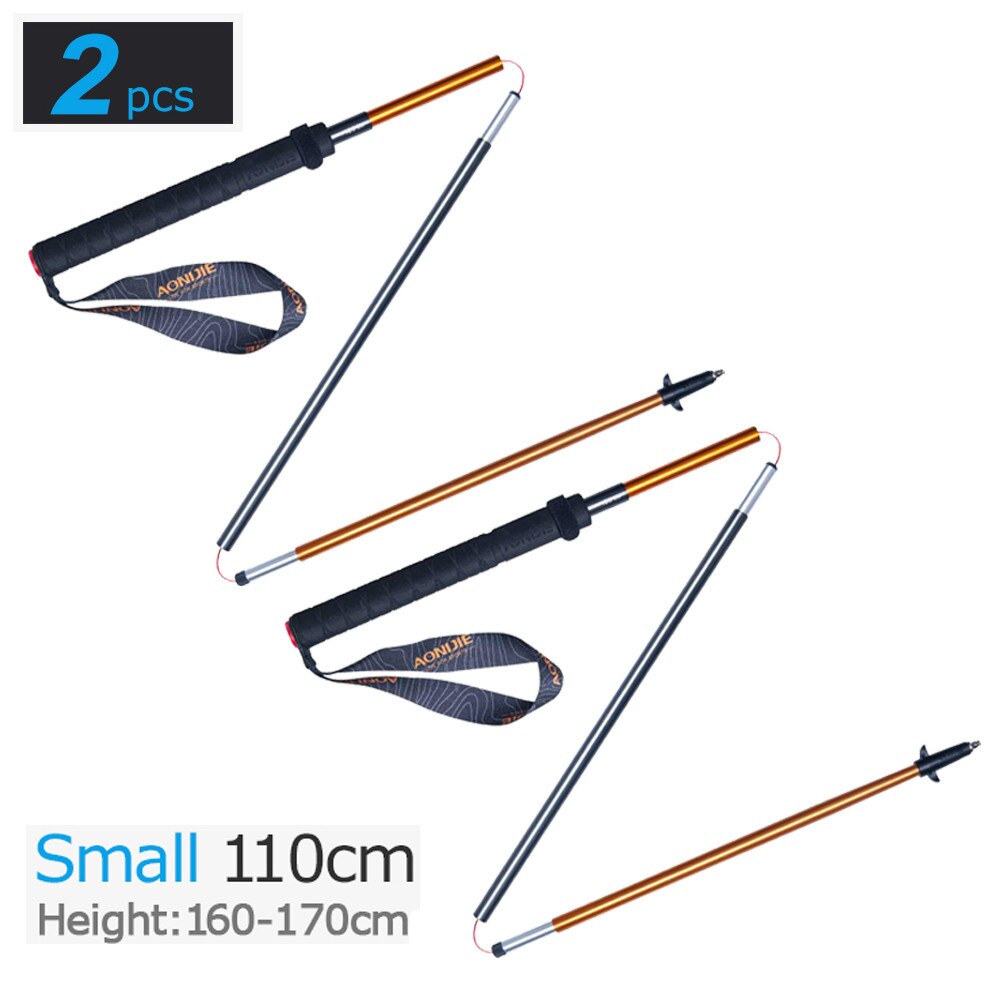 AONIJIE 110cm120cm130cm M-Pole Folding Ultralight Quick Lock Trekking Poles Hiking Pole Race Running Walking Stick Carbon Fiber: 2 pcs E4102 110cm