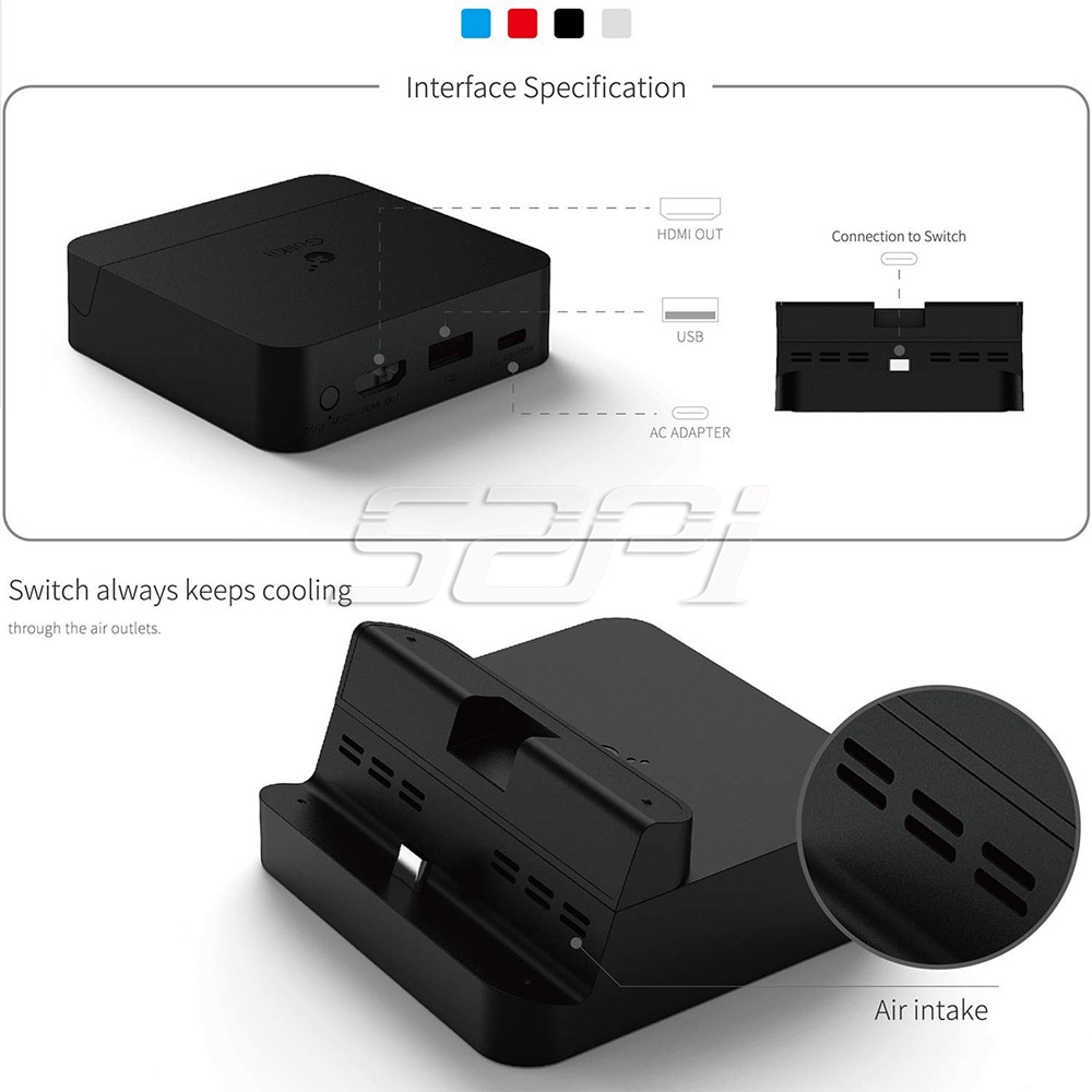52Pi Gulikit NS05 Portable Dock For Nintendo Switch Docking Station with USB-C PD Charging Stand Adapter USB 3.0 Port