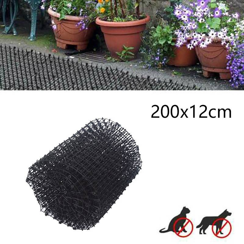 2 metros esteras de gato Scat con picos tiras de espinela Anti-gato tapón de excavación para jardín proteger plantas flores P7Ding