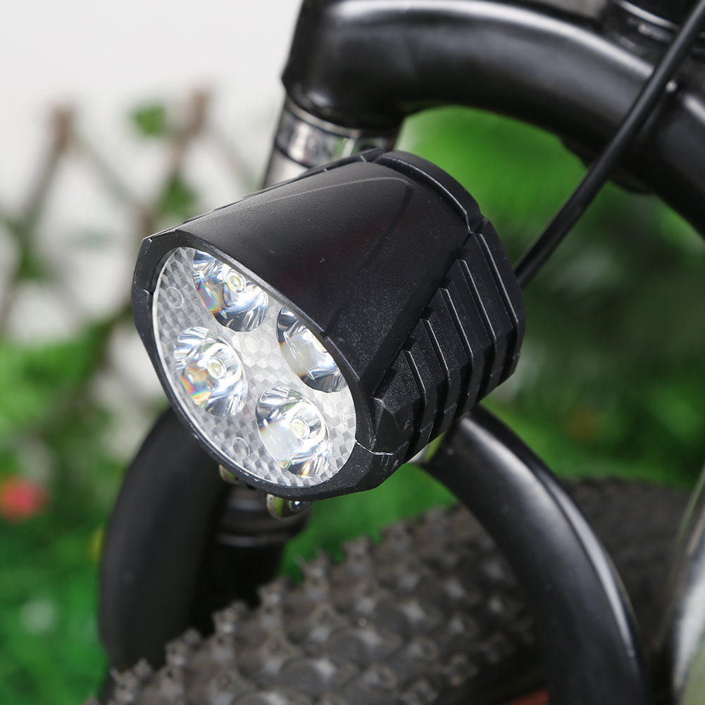 Luz de bocina para bicicleta eléctrica de 48V, faro LED para patinete eléctrico de alta potencia, lámpara frontal impermeable, accesorios para ciclismo al aire libre