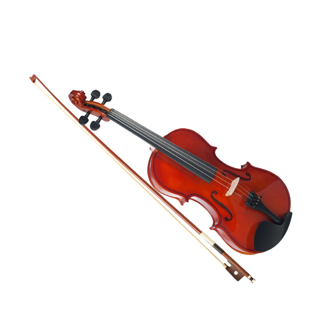 Solid Wood Acoustic Violin Fiddle Set for Beginner Student - Full Size Stringed Instruments