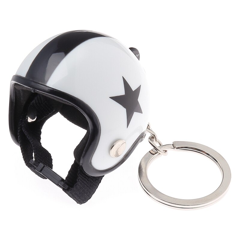 1pcs Motorcycle Helmet Key Chain Hanging Key Chain Ring Keychain Keyring Toy for Men or Women 3D Miniature Plastic: WT