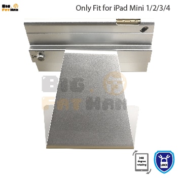 Tablet Stand for iPad mini 1-4 - Security Lock Kiosk POS Holder - Metal Desktop Display Mount