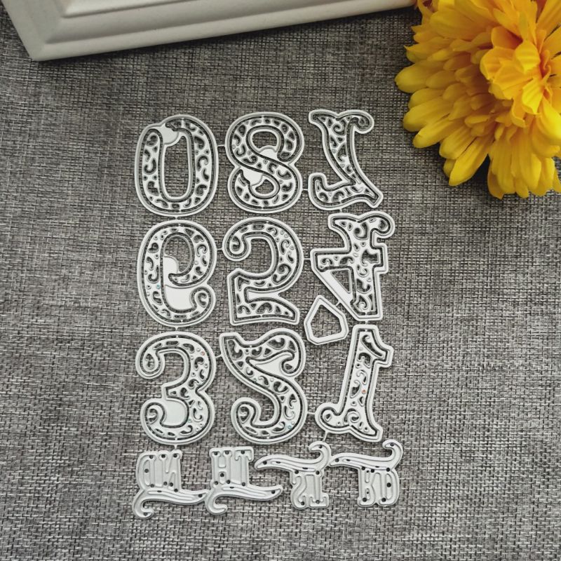 E8BD Carbon Steel Cartoon Math Numbers Cutting Die Embossing Stencil Template Mold DIY Paper Art Craft Scrapbook Bookmark Card