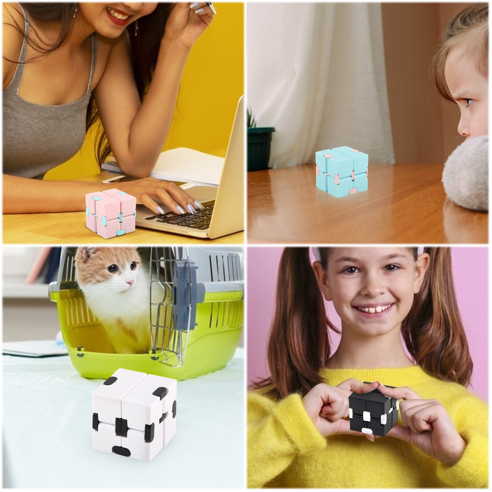 3pc Fidget Kubus cubi rilievo antistress cubo giocattolo cubi palla bambino/adulto sensazione di mano Senseony giocattolo regalo игрушка W W *