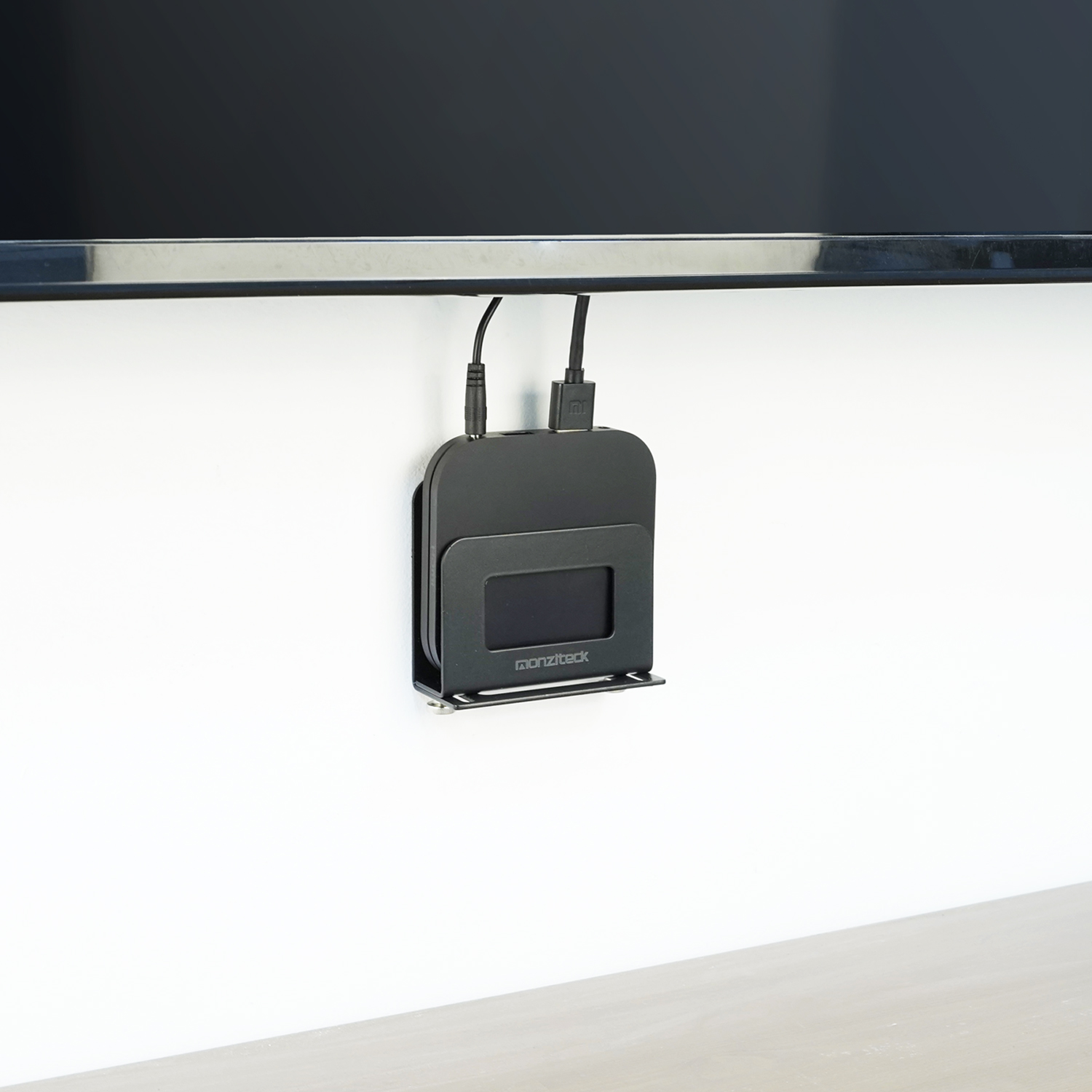 Monzlteck verstelbare wandhouder voor kleine apparaten voor Apple TV 3/4/4k, router, modem, tv-box en andere mediaspelers