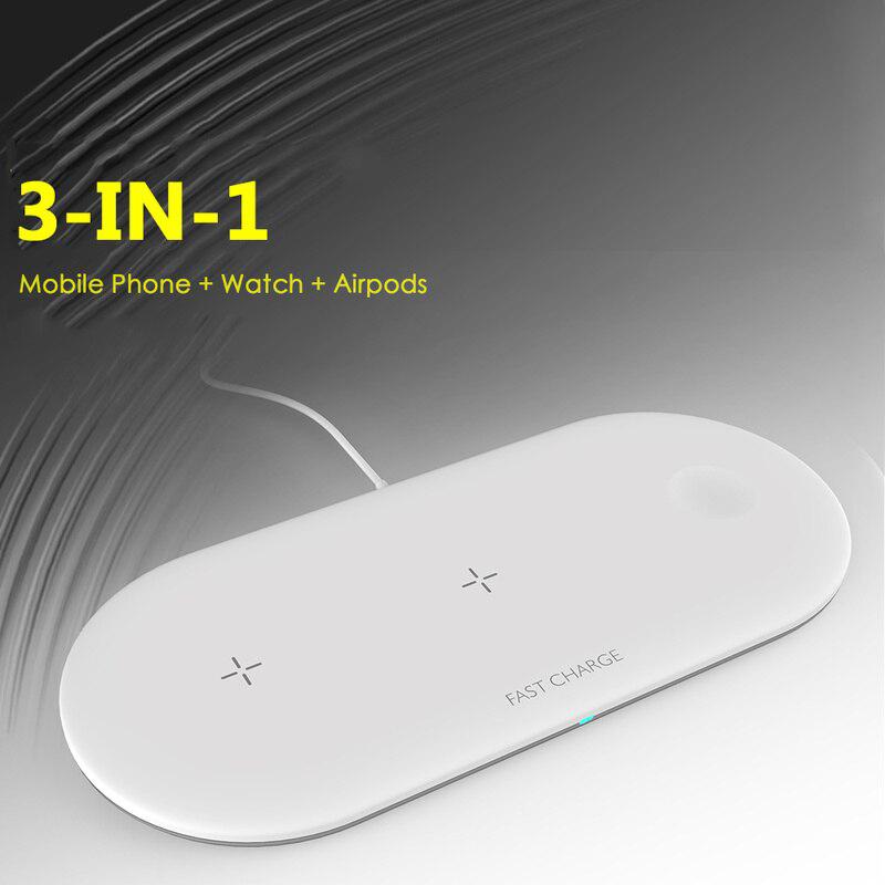 Bezprzewodowa ładowarka Qi stojak na 3 w 1 stojak na Apple Watch seria 4 3 2 Iwatch Airpods IPhone 11 Pro Max XS MAX XR X 8 stacja dokująca