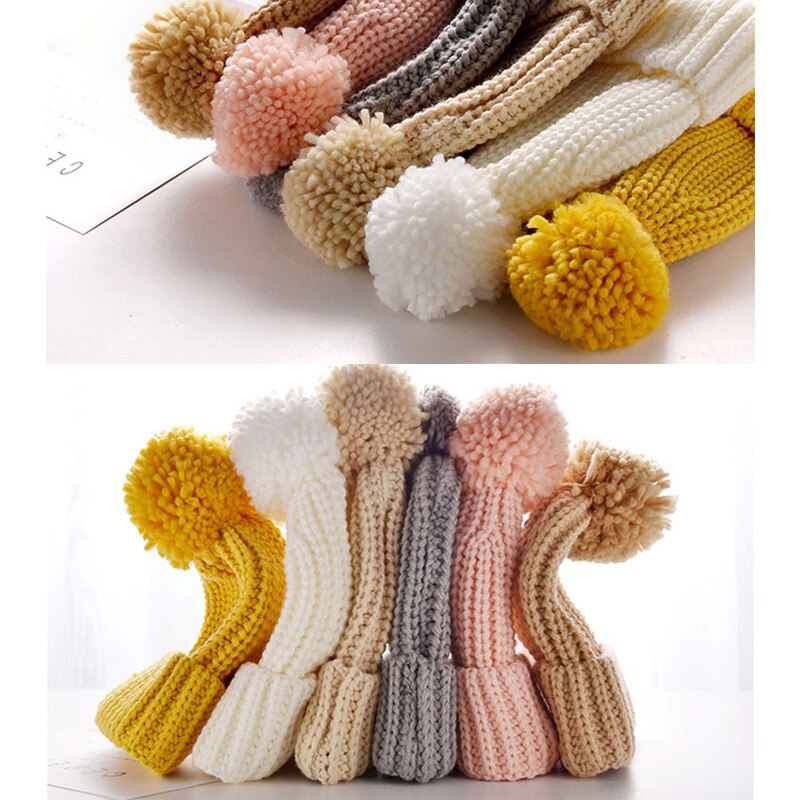 Tupsu talvipipo tytöille ja pojille neulottu vauvapipo lasten pipo joustava lämmin neulottu lasten pipo vauvamyssy