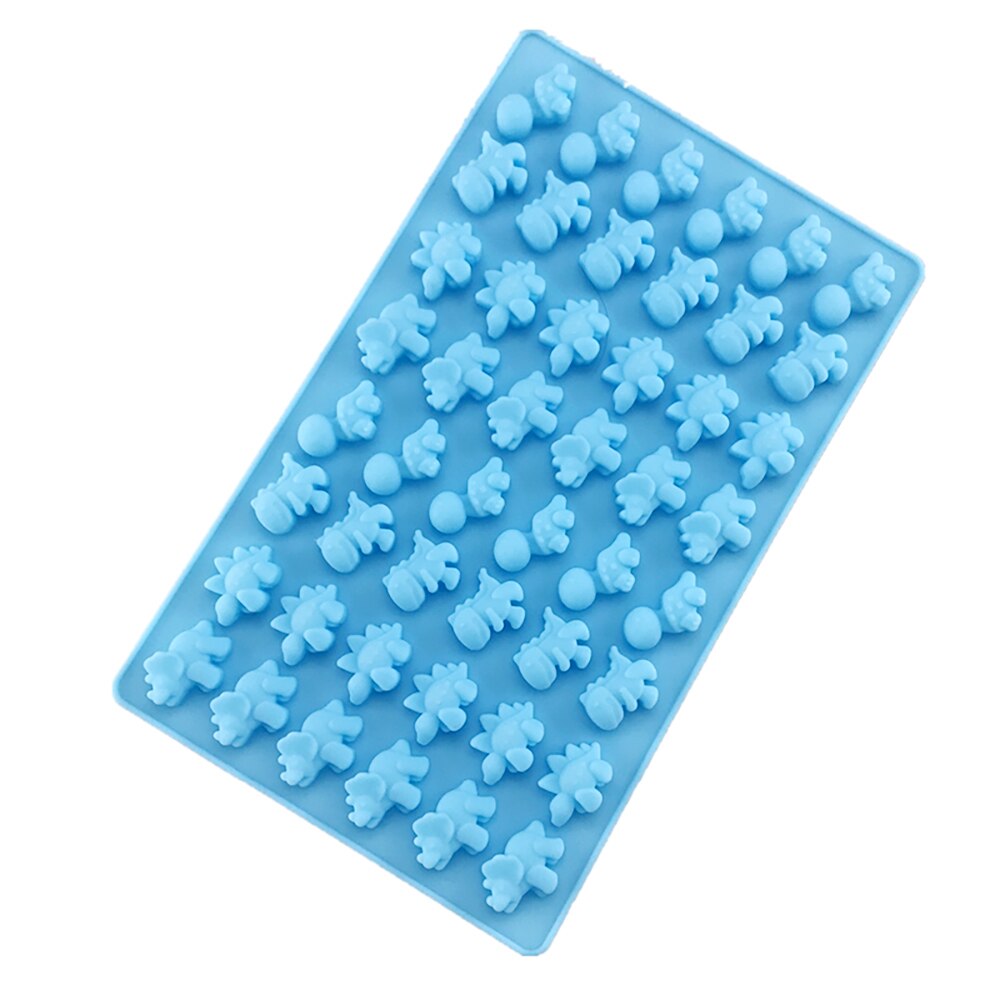 48er kleiner Dinosaurier, Silikon-Kuchenform, Schokoladenform, Einsatz, Kerze, Flip, Zucker, Tropf, Keksform, Küchen-Backwerkzeug: Himmel Blau