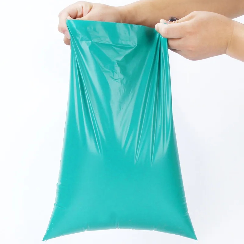 50 stks/pak Plastic Koerier Groene Tas Express Verpakking Zakken Dikker Kleding Waterdichte Mailing Zakken Self Seal Envelop Pouch