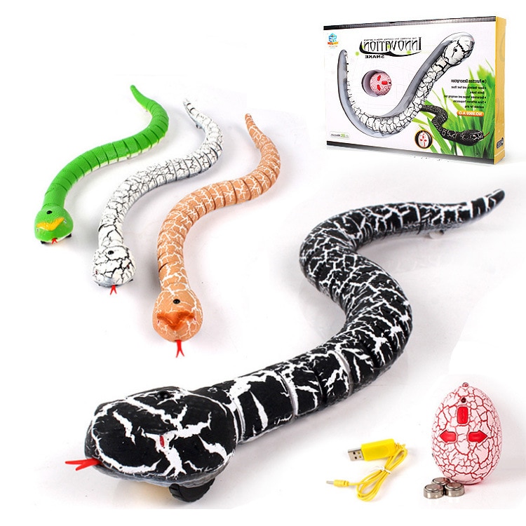 Infrarood Afstandsbediening Rattle Snake Speelgoed Simulatie Ratelslang April Fool 'S Dayrechargeable Afstandsbediening Realistische Voor Kids