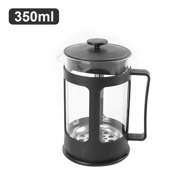 350ml franske presser kaffe/te brygger gryde kedel varmebestandig rustfrit stål glas stempel kaffekande: Default Title