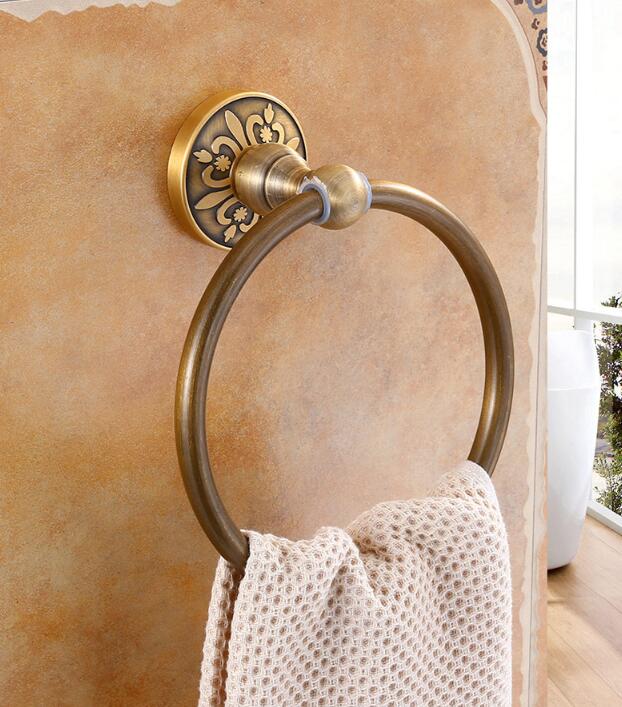 Antique gold Towel Rings Wall Mounted Towel Holder... Grandado
