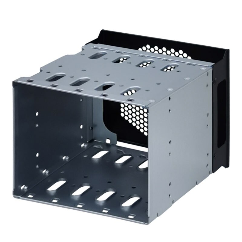 Stainless Steel Hard Drive Cage, 5inch to 5x 3.5&quot; Rack SAS for Desktop Computer SATA HDD Hard Driver Tray Rack