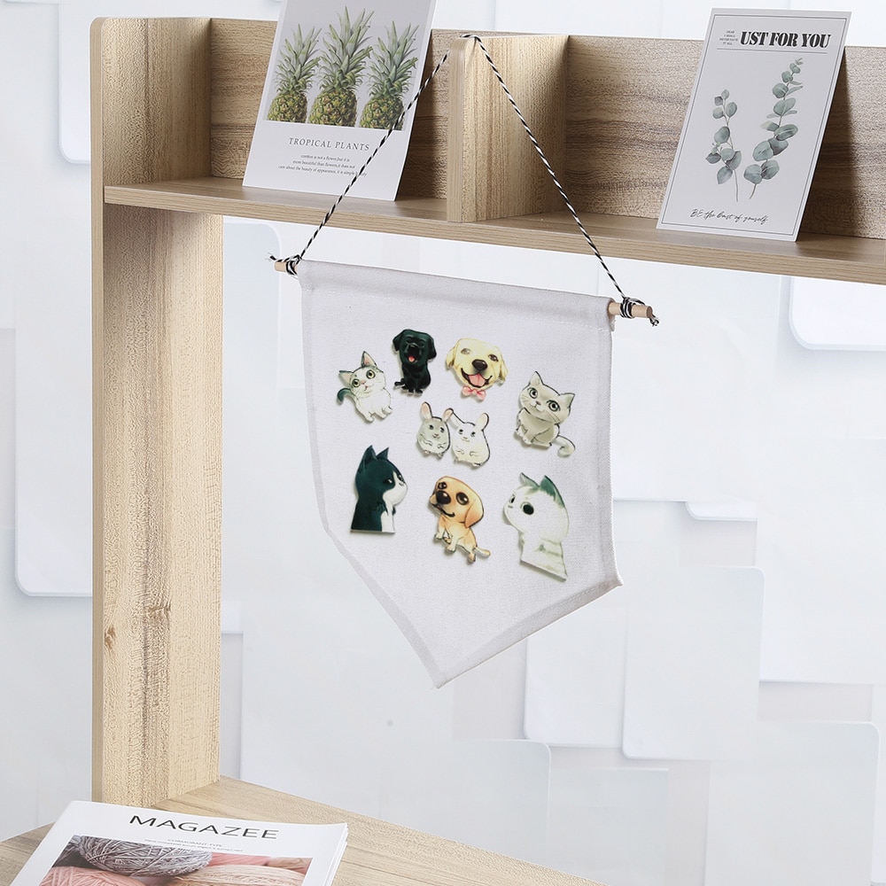 Bomulls tre blank pin vegg vise banner samlinger lagring merke vimpel flagg knapper og jakk hjem dekorasjon diy bomull