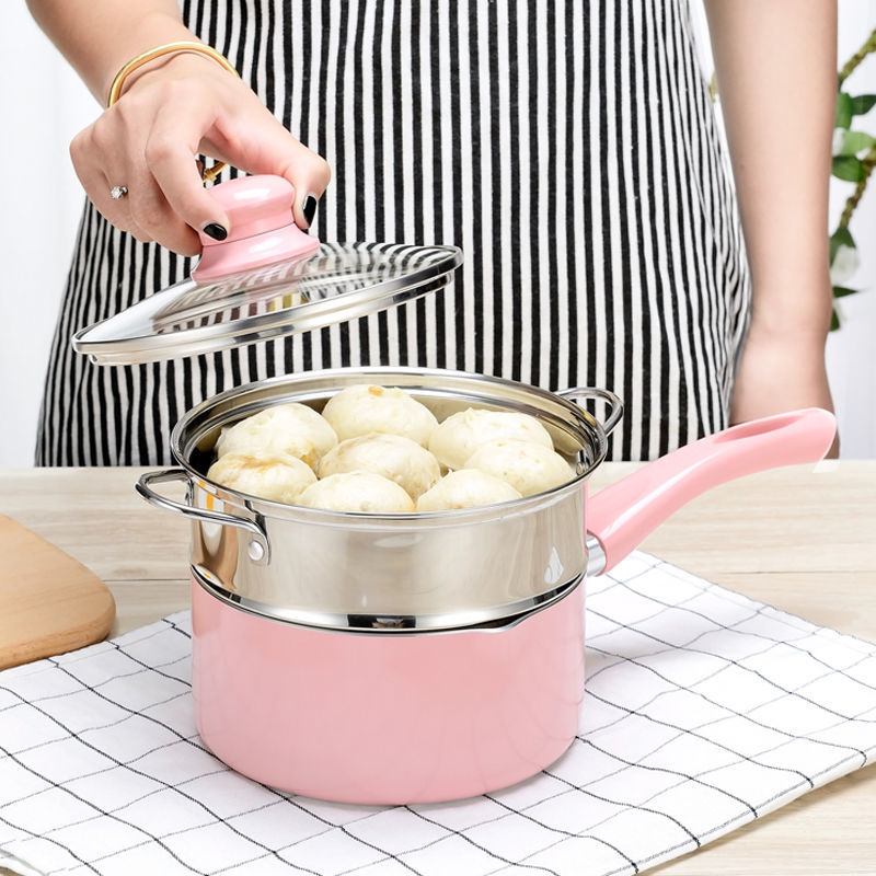 Melk Pot Non-stick Pot Kleine Pot Baby Voedingssupplement Pot Gebakken Ei Noedels Pot Baby Mini Gas Fornuis dual-Gebruik Kookpot Keuk