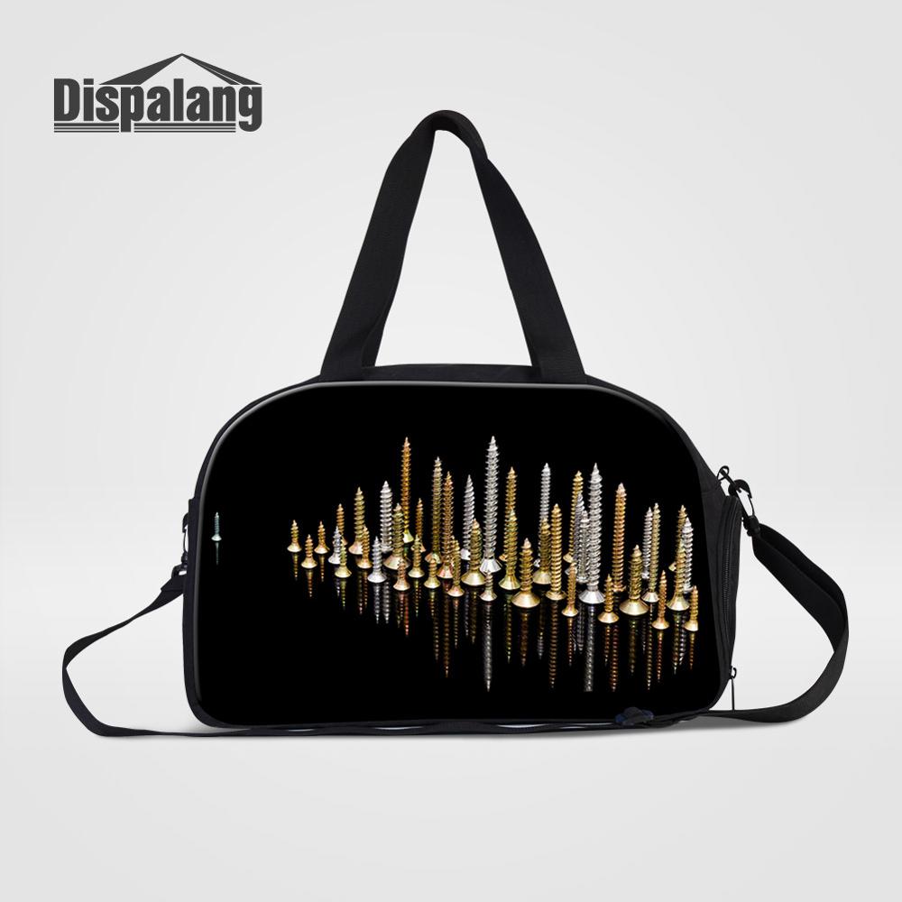 Dispalang, bolsa de viaje para hombre y mujer, organizador de viaje de corta distancia, bolsas de viaje de negocios, bolso de hombro de Viaje Unisex con Piano, bolso de fin de semana genial: Marrón