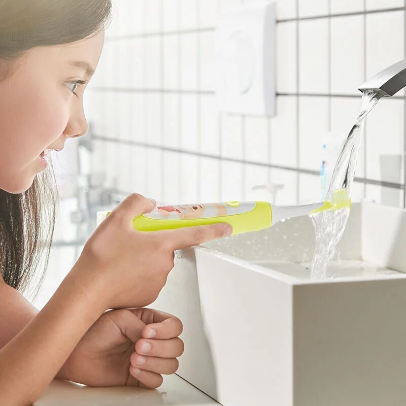 SOOCAS C1 elektryczne szczoteczki robić zębów dla dzieci dzieci dźwiękowy Szczotka zęza pomocą dziecko dziecko elektryczne dźwiękowy ultra dźwiękowy akumulator IPX7 szczotka robić zębów