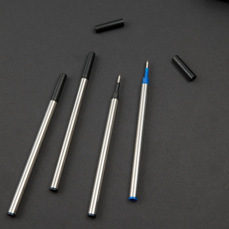 10 stks Metalen balpen vullingen 0.7mm blauw inkt vullingen voor roller ball pennen