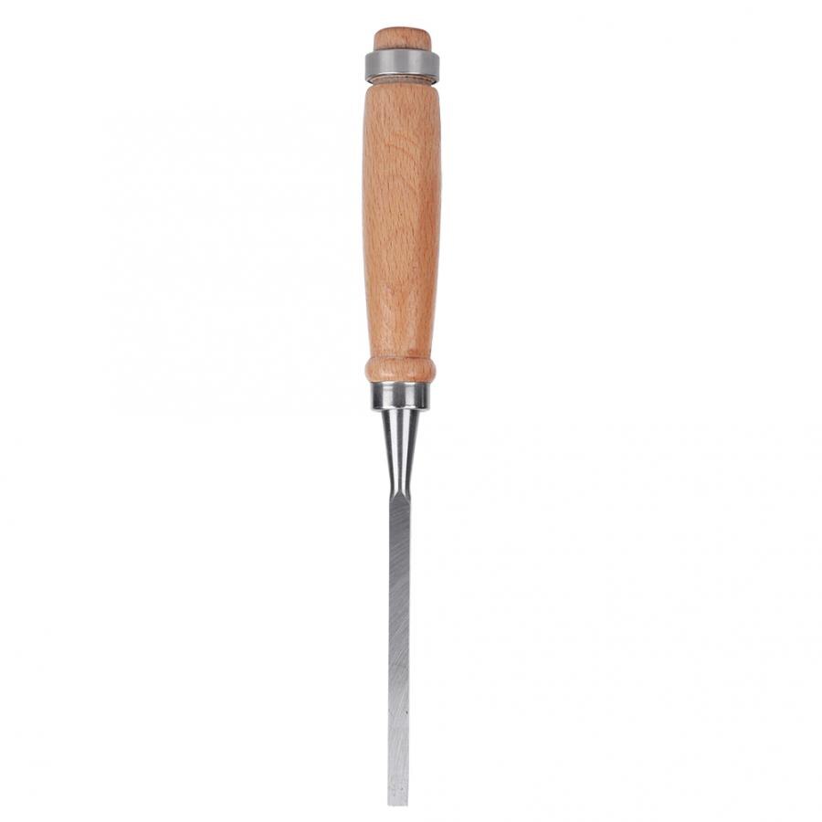 2 Stuks Platte Beitel Timmerwerk Gereedschap Houten Handvat Duurzaam Houtbewerking Accessoire Cr-V 6 Mm Houtbewerking