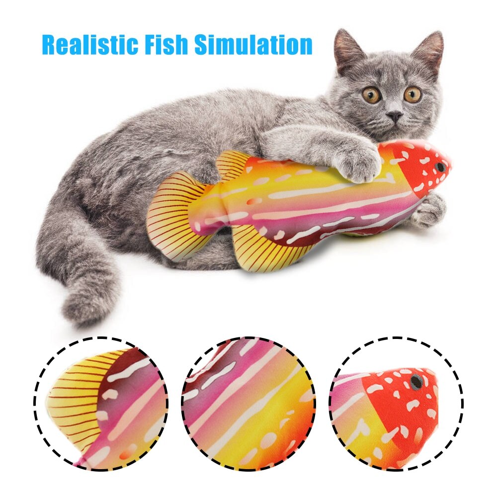 poisson électrique chat jouet réaliste en peluche mobile poisson cataire Kicker jouets électrique poisson jouet avec câble USB