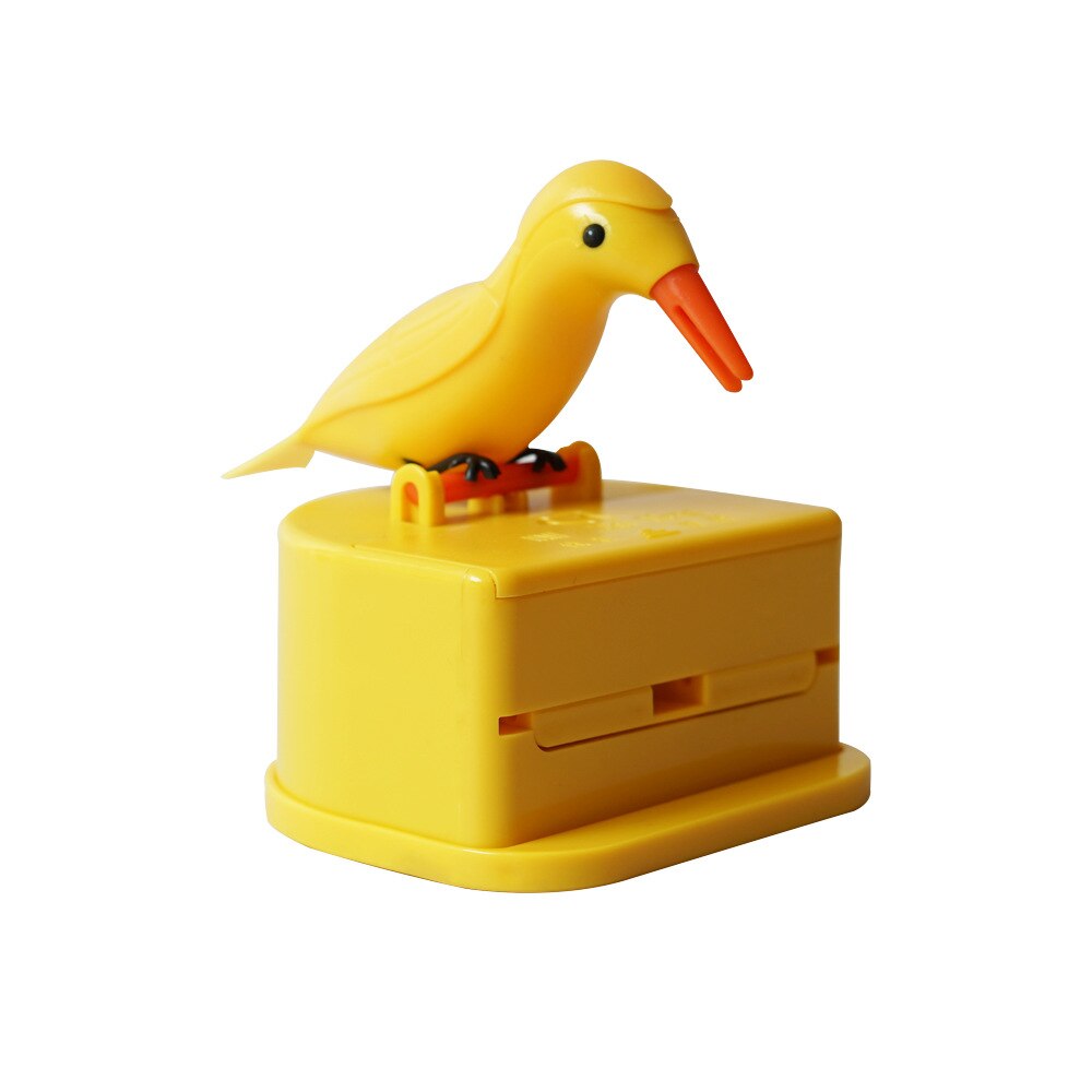 Small Bird Press Toothpick Box Automatic Toothpick Dispenser Toothpick Storage Container Desk Decoration Kitchen Gadget: A