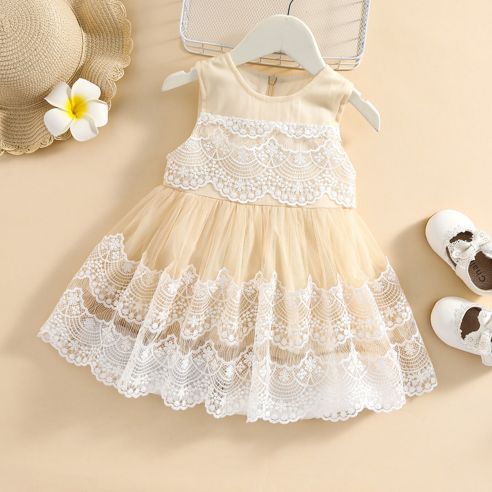 Robe Princesse D'Été Pour Fille - Sans Manches, Ceinture, Plissée - Tissu Doux Et Respirant - Pour Toutes Occasions
