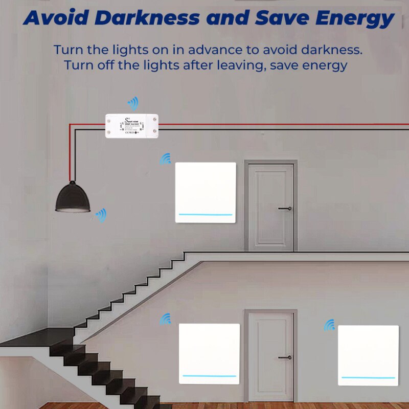 Wifi + Rf 433 Afstandsbediening Diy Schakelaar Voor Tuya Smart Leven App AC90-250V Smart Home Automation Werken Met Alexa google Thuis