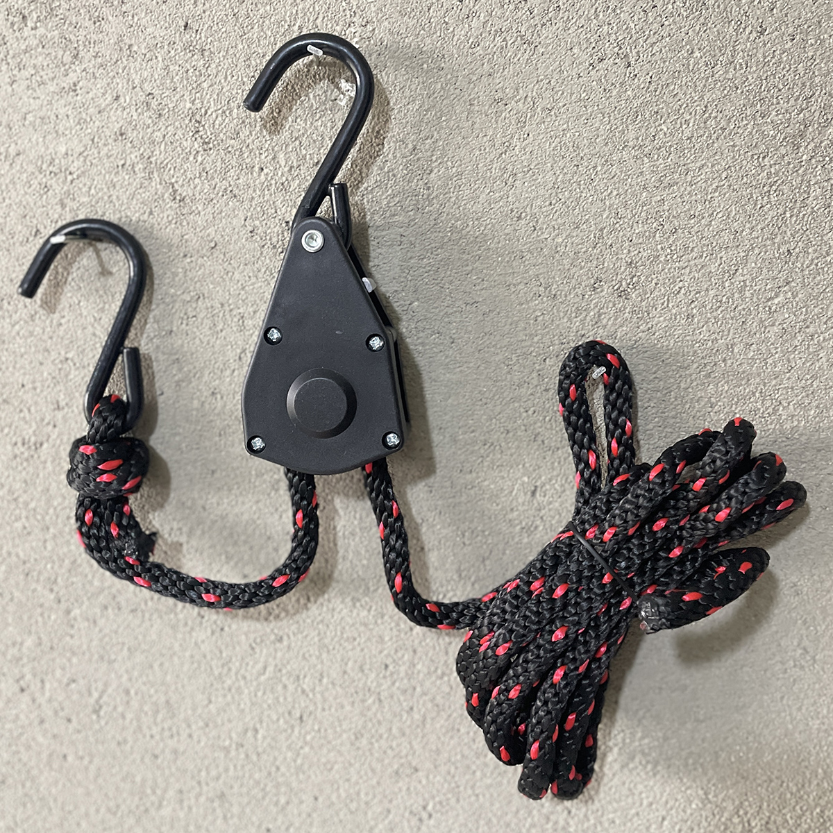 10mm 3m amarrar corda resistente pullley s gancho cabide barraca de acampamento corda polia catracas caiaque canoa barco arco popa
