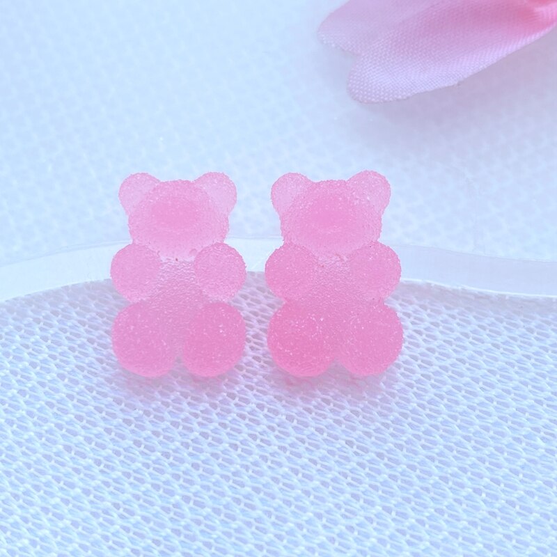 20 st söta mini flexibla björnar platta baksida hartscabochoner scrapbooking diy smycken hantverk dekoration tillbehör: G