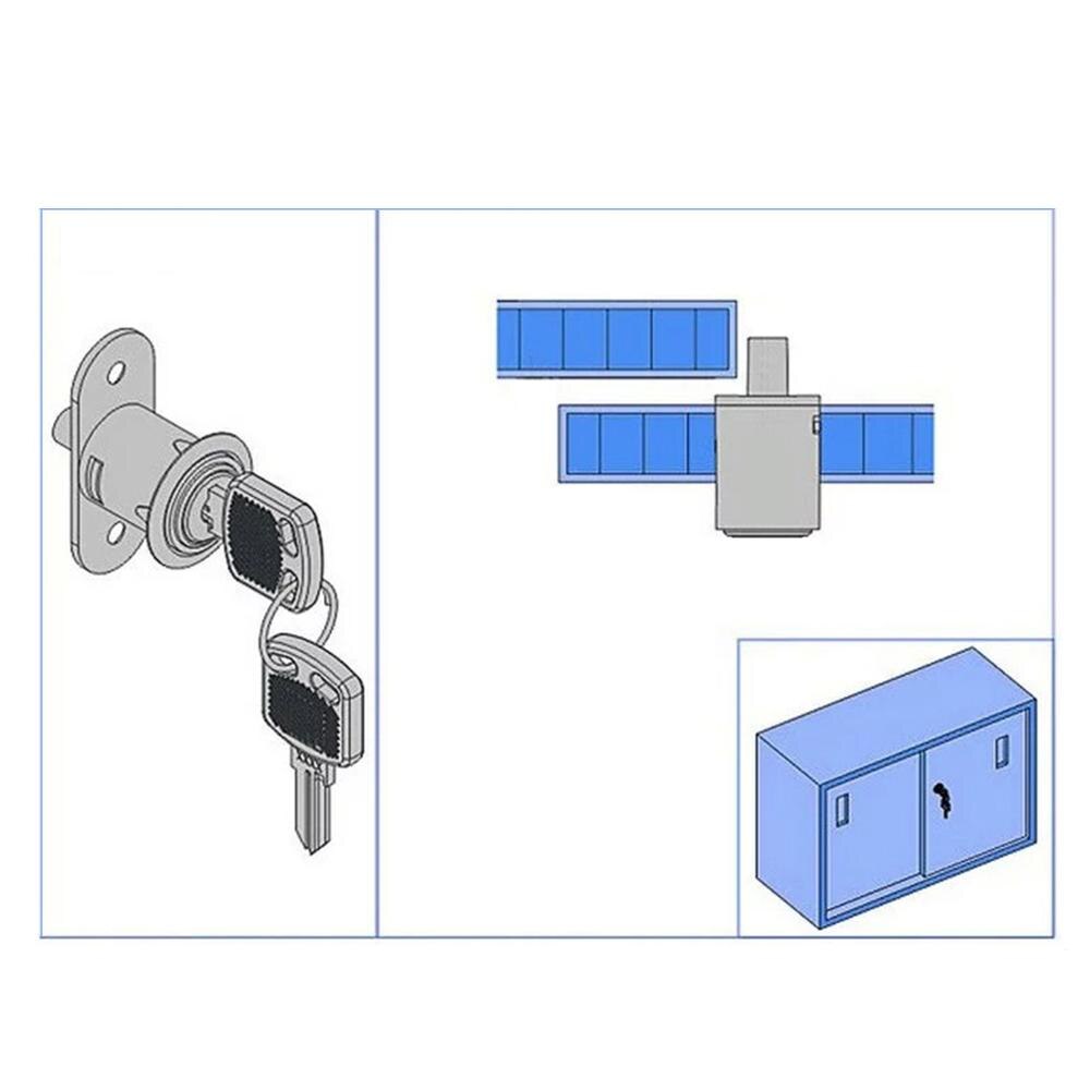 Uxcell 1pc 3/4inch 19mm Cilinder Dia Push Plunger Lock 23mm 32mm 40mm lange Zinklegering Chroom Keyed Alike Ingetoetst Verschillende