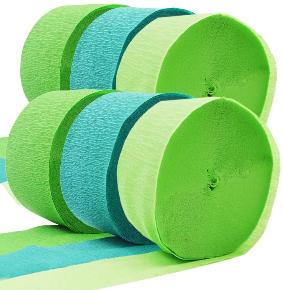 6 Rolls Crepe Paper Streamer Rolls Hanging Party Decor Eid Mubarak Ramadan Decor Weddiing Birtthday Party Backdrop Streamer: NO.4 6Rolls