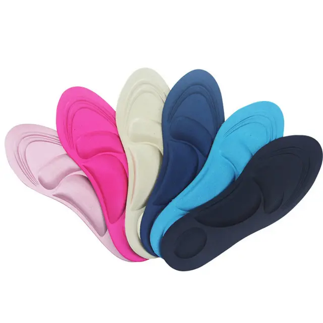 Plantillas ortopédicas de espuma viscoelástica 4D con soporte para el arco para mujeres y hombres - Almohadilla deportiva para caminar para aliviar la fascitis plantar: Beige