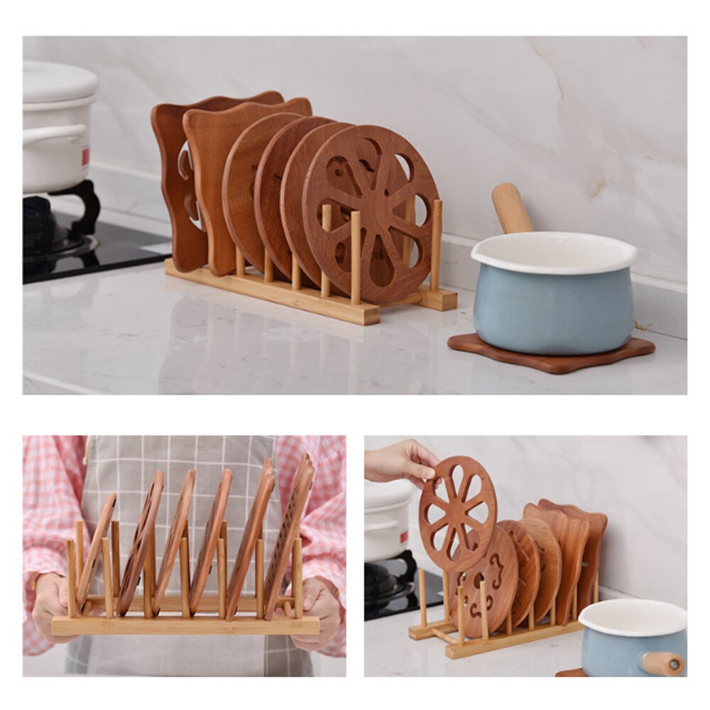 Kitchen Dish Drain Rack Dinnerware Storage Organizer Tray Plate Drying Shelf Wooden Book Cups Display Stand Drainer Holder