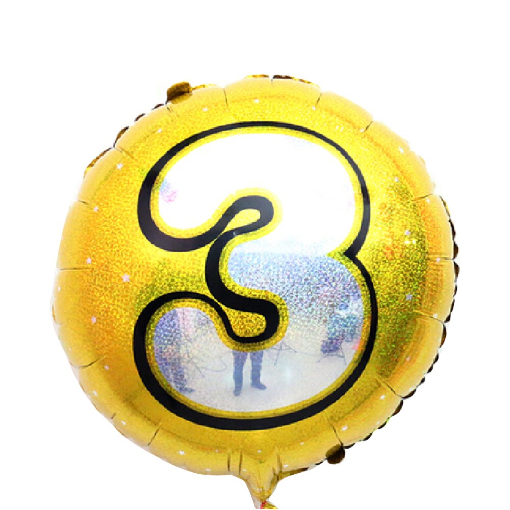 Number 4 Helium Foil Balloons Birthday Number Balloons 4 for Wedding Anniversary Decoration (Gold): 3