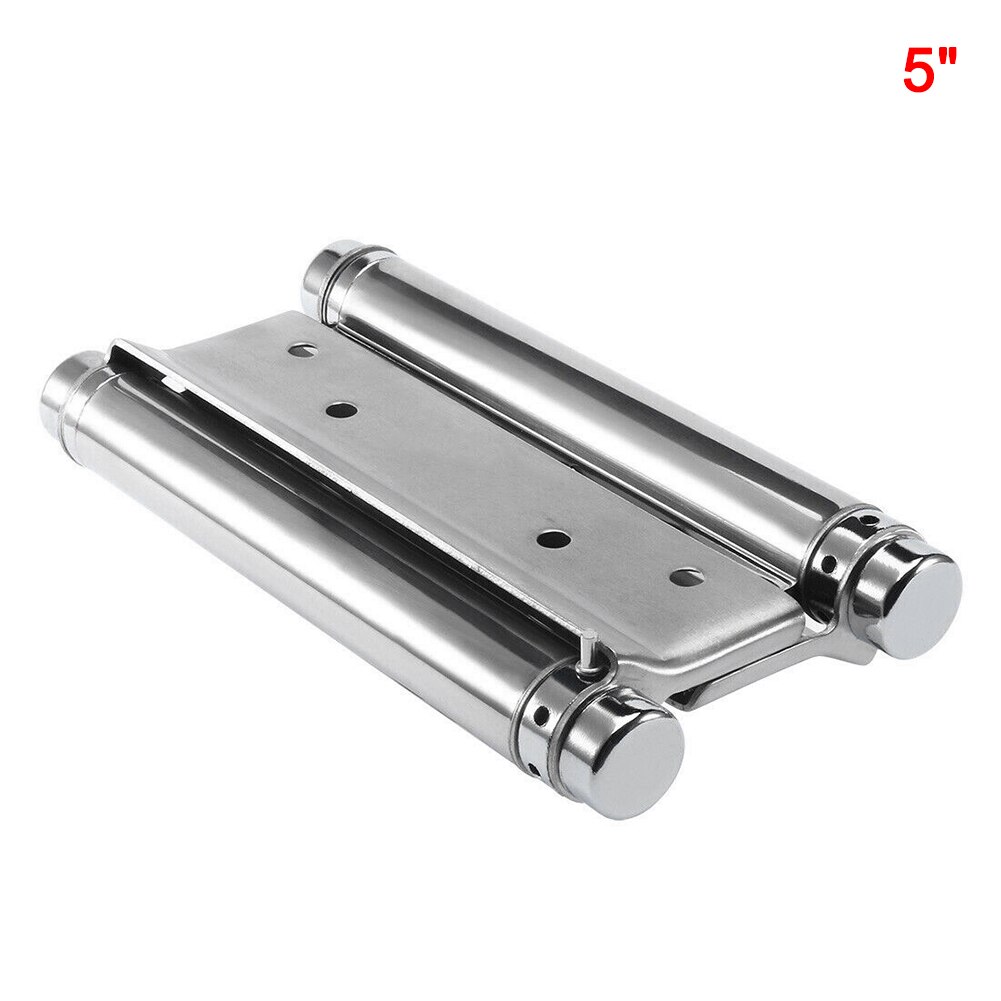 2 Pcs Stainless Steel Double Action Spring Door Hinge Durable for Cafe Bar Saloon In Stock